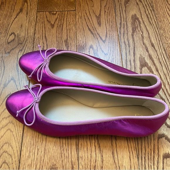 Guilhermina Mirabelle Ballet Flats Metallic Magenta - Size 6 - Picture 4 of 8